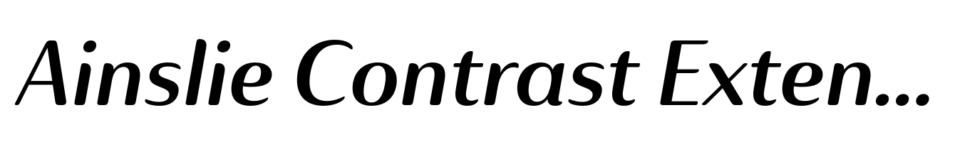 Ainslie Contrast Extended Bold Italic